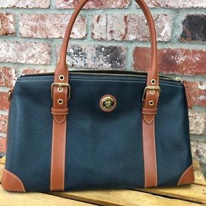 Dooney & Bourke navy blue pebble leather handbag